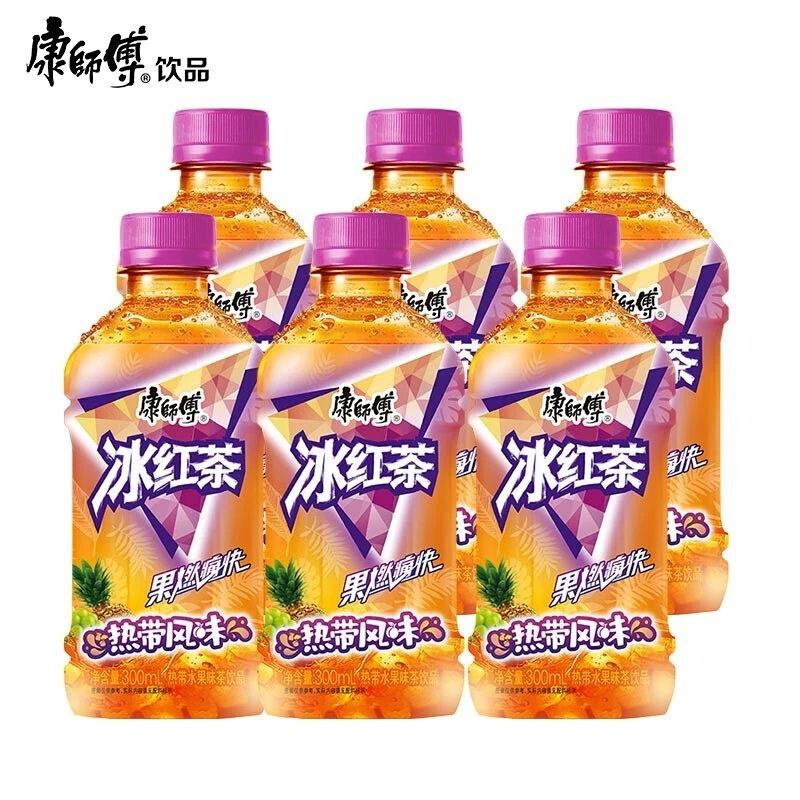 康师傅 热带风味冰红茶330ml*半打/一打12整箱便携装混合夏季冷饮