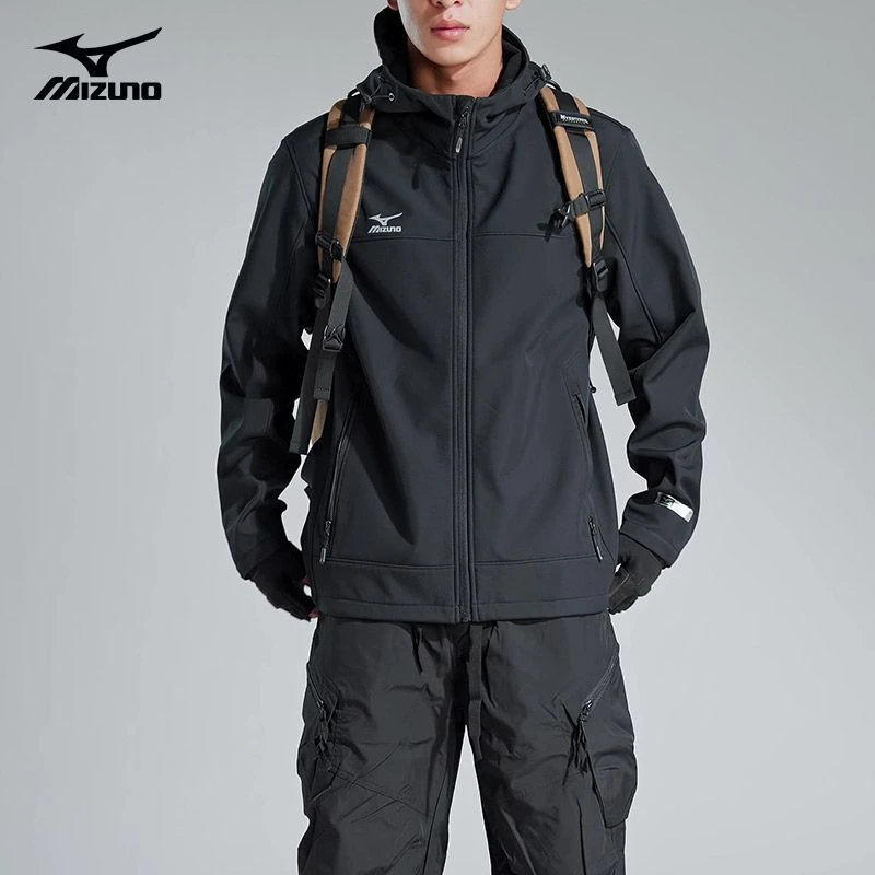 Mizuno/美津浓软壳冲锋衣男女款夹克秋季户外防风防水男士外套