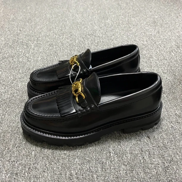 99新 Celine/思琳 99新/36码/经典凯旋门厚底乐福鞋/BF00551