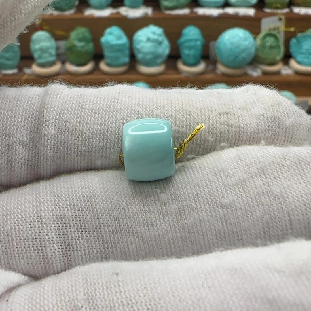 绿松石直切珠10mm未镶嵌