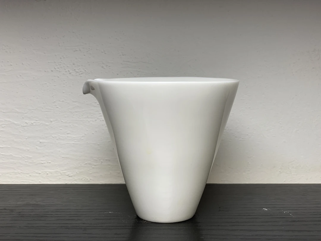 饲壶山房-德化公道杯陈旭签名大容量款手抓壶100ml陶瓷纯白茶杯