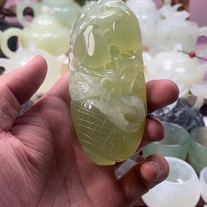 岫玉四大名玉手把未镶嵌