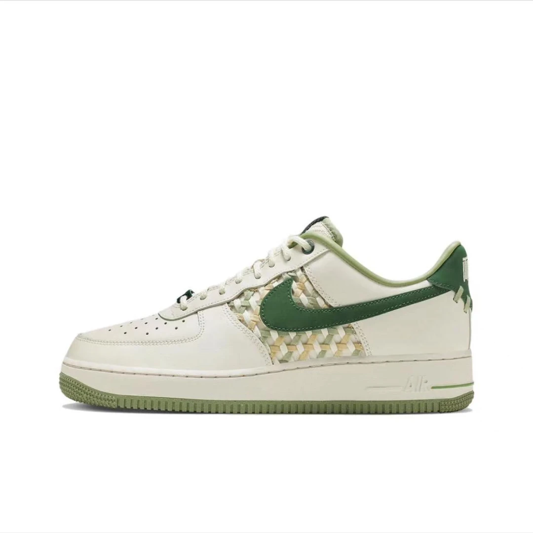 Nike Air Force 1 Low AF1竹 耐磨低帮板鞋 男款 白绿 FN0369-100