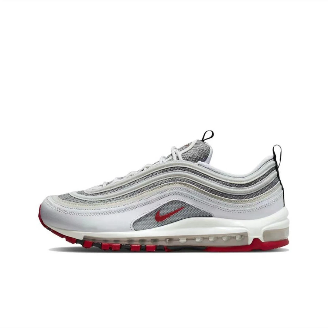Nike Air Max 97 鞋盒瑕疵 复古休闲跑步鞋 银白红 DM0027-100