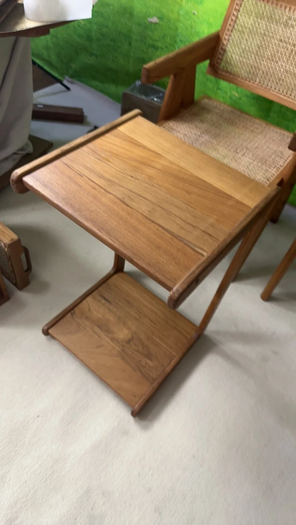 客厅简约阳台活动边几创意新中式书房落地原木色