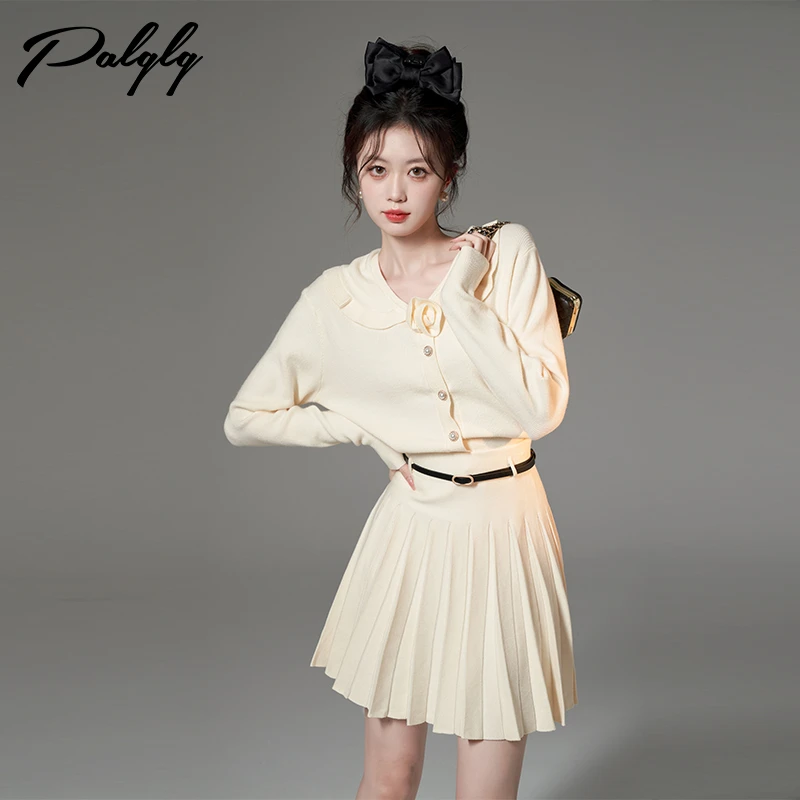 【palglg】温柔软糯杏色开衫针织衫上衣秋冬慵懒风毛衣-34PTH41526