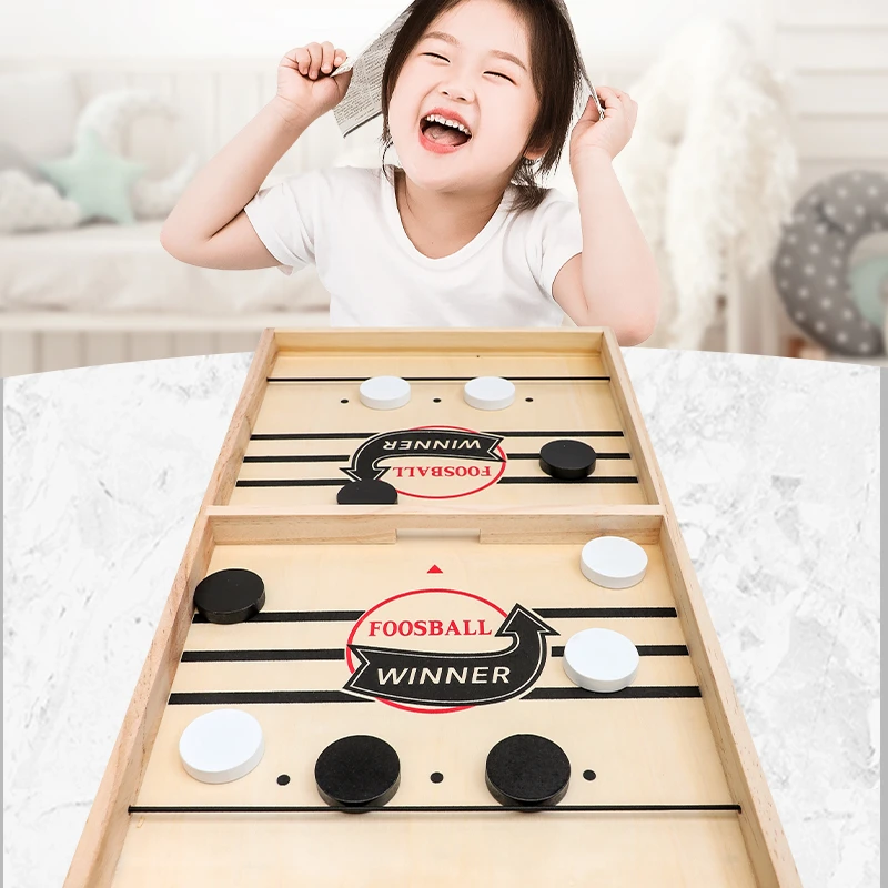 儿童甄选大号黑白弹弹棋双人精选对战实木桌游戏孩子玩具思维互动