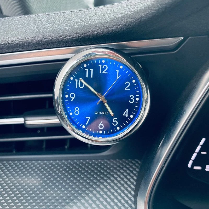 电子石英夹钟表汽车车用高精度电子表车载高颜值夜光时钟表盘摆件