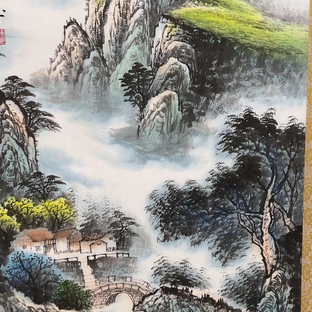 【闪购商品】绘画认证原创山水画带证书限购一单多拍无效!