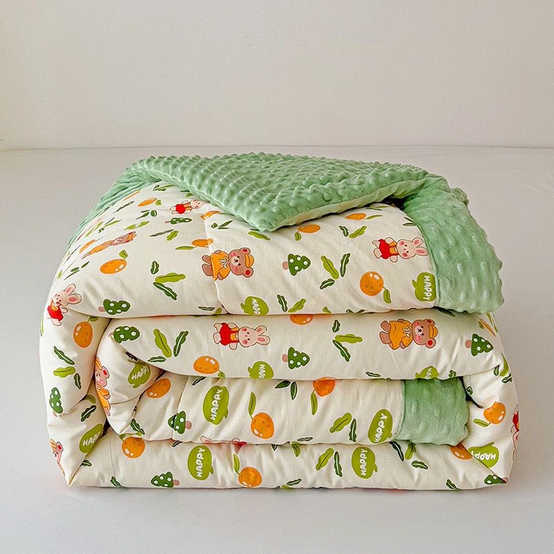 TT家纺 熊熊橘子 全棉纯棉豆豆被