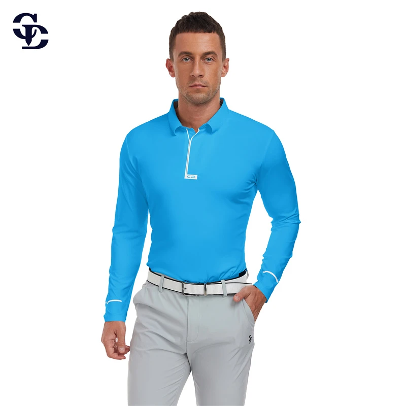 calladike高尔夫男装长袖新款速干弹力时尚百搭T恤衫GOLF球上衣服