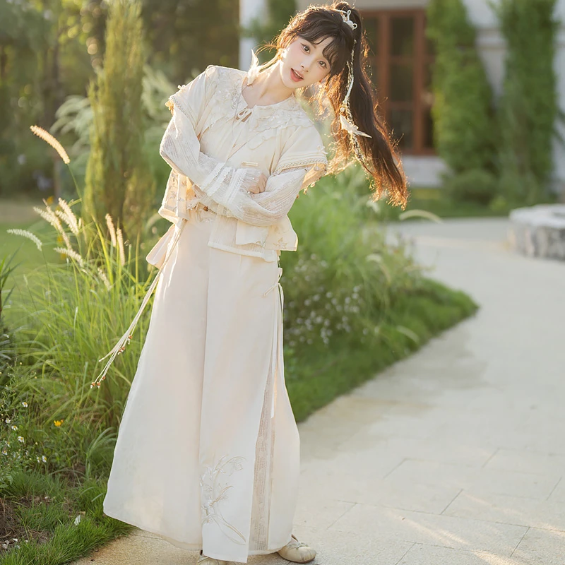 云藏月绣 月影悬枝 原创新中式素雅国风日常改良宋裤汉元素女夏秋