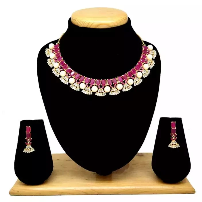 合金项链 【宝莱印度饰品】德里高端饰品金色宝饰春季穿搭配饰