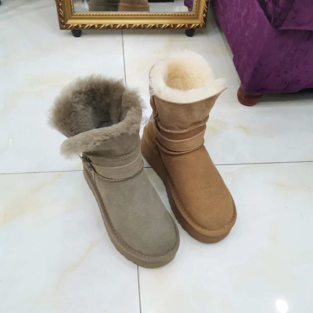 2088女士厚底防滑保暖雪地靴大棉加厚