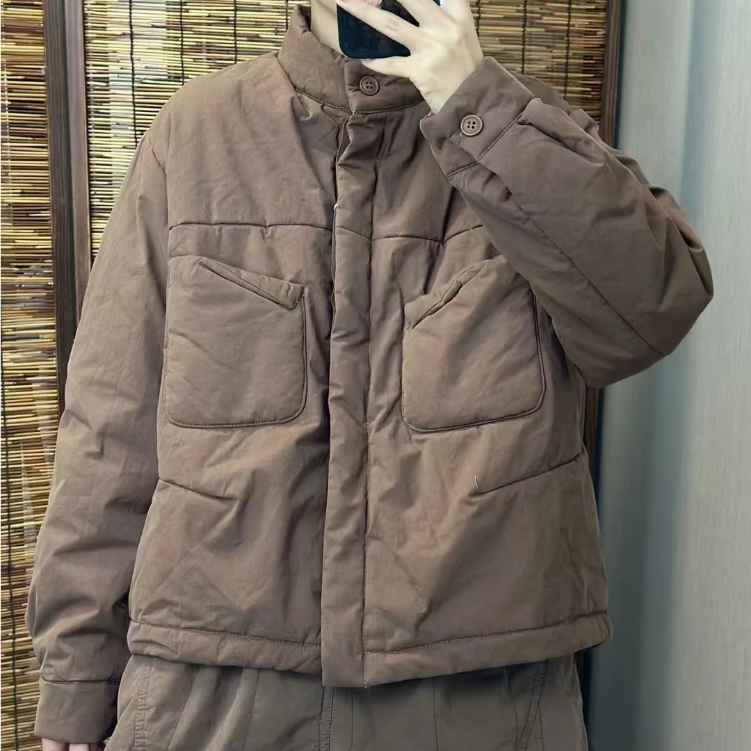 9328休闲棉服纯色宽松保暖