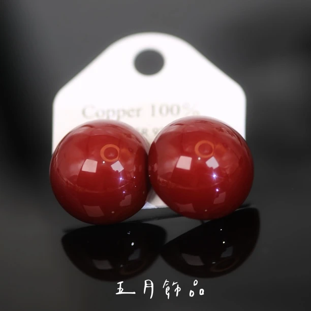 非金属树脂耳饰 复古港风时髦简约百搭气质夸张耳钉