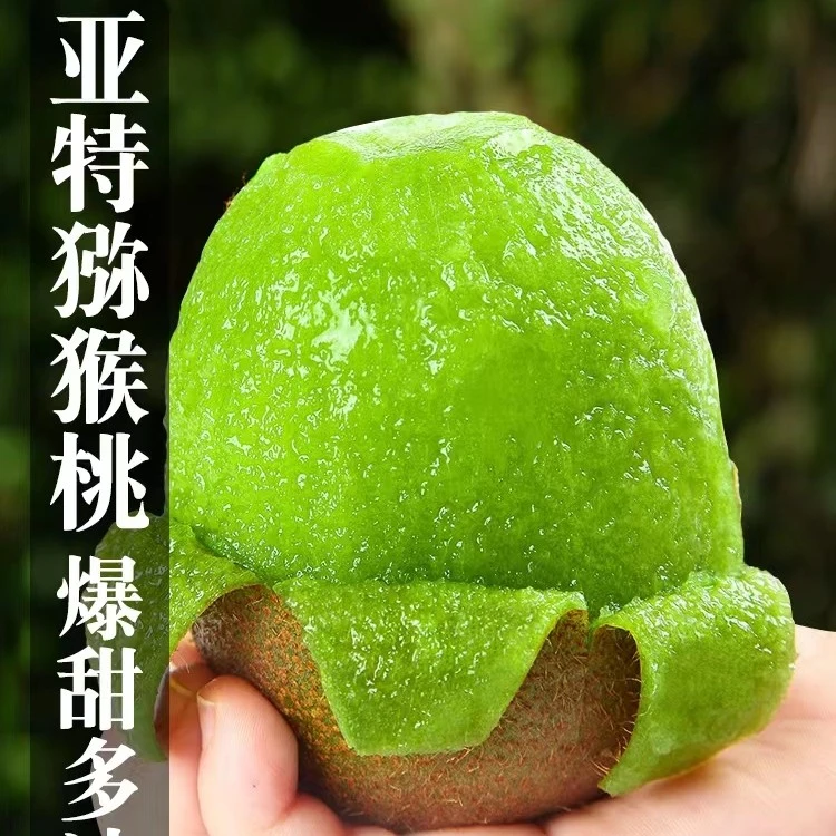 【放软食用】陕西周至奶油亚特绿心猕猴桃5/9斤包邮新鲜水果