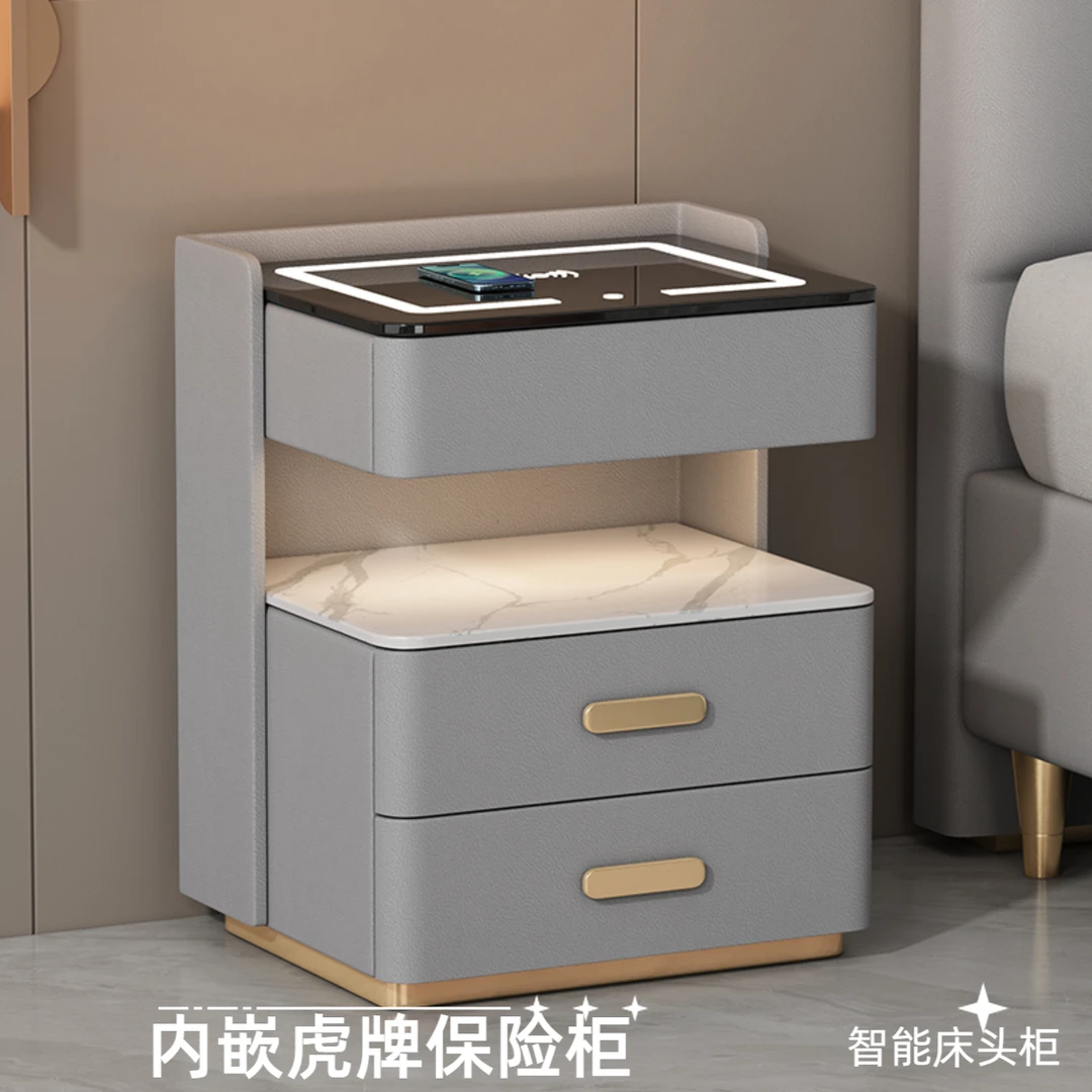 智能床头柜高级床边柜家用床头柜轻奢高级无线客厅抽屉式无线充电