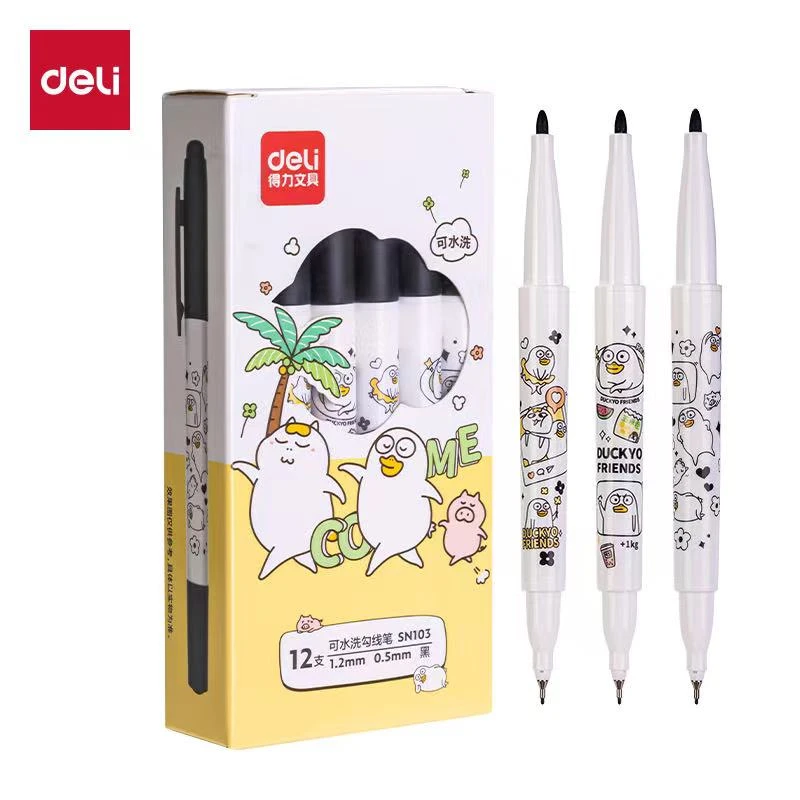 得力SN103小刘鸭勾线笔(黑)(支)