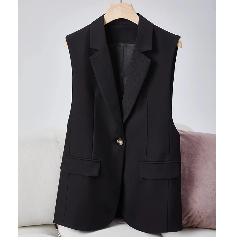 西装马甲女外穿小众春秋潮英伦潮流时尚外搭无袖坎肩春马夹背心