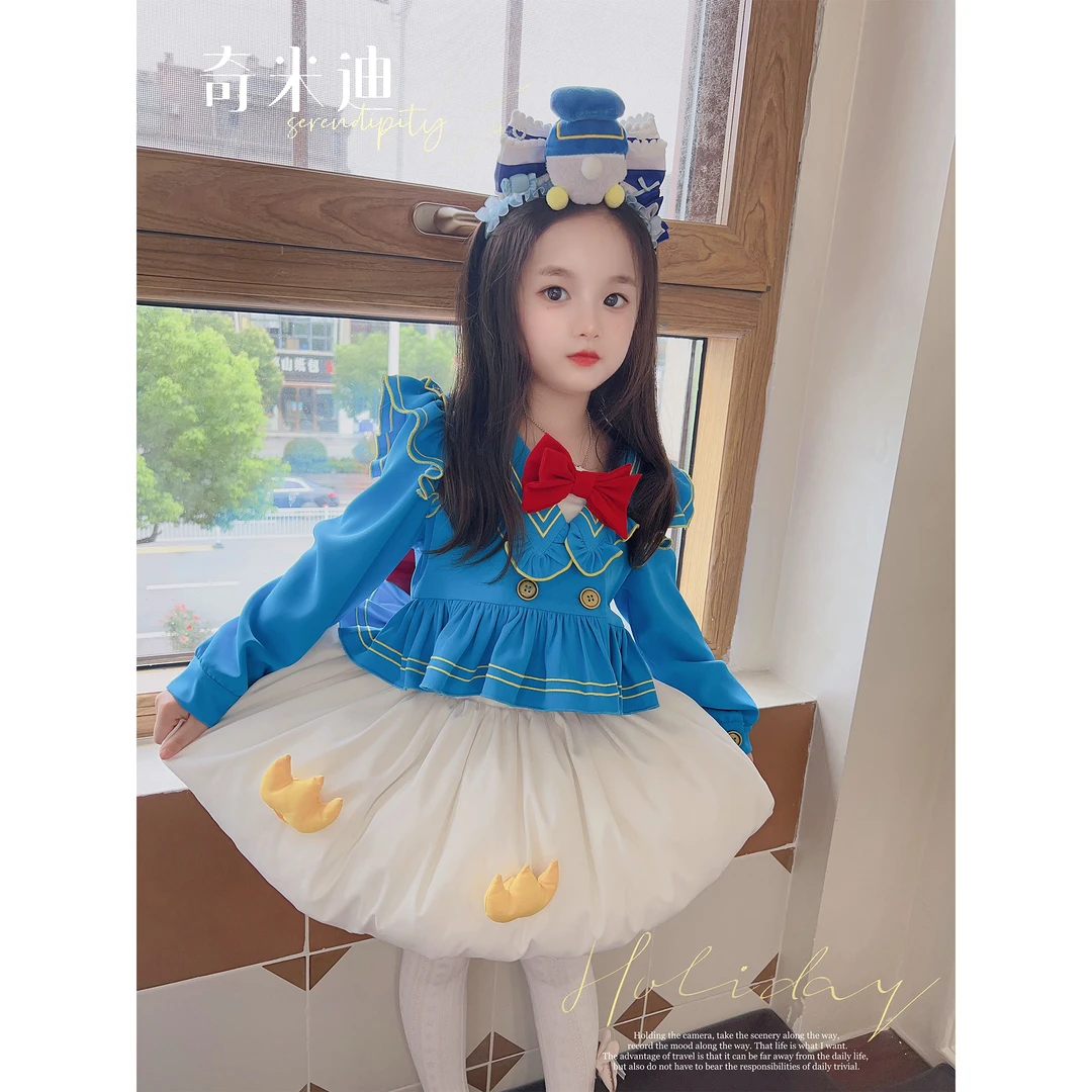 【可爱鸭】奇米迪女童秋季新款套装卡通洋气2023儿童两件套31068