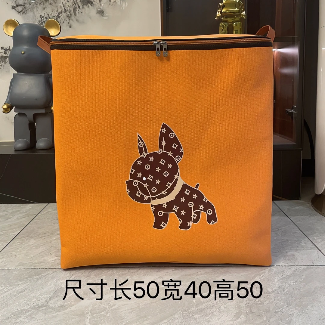 100升衣服被子收纳袋双拉链大容量带盖子搬家打包袋防潮收纳筐