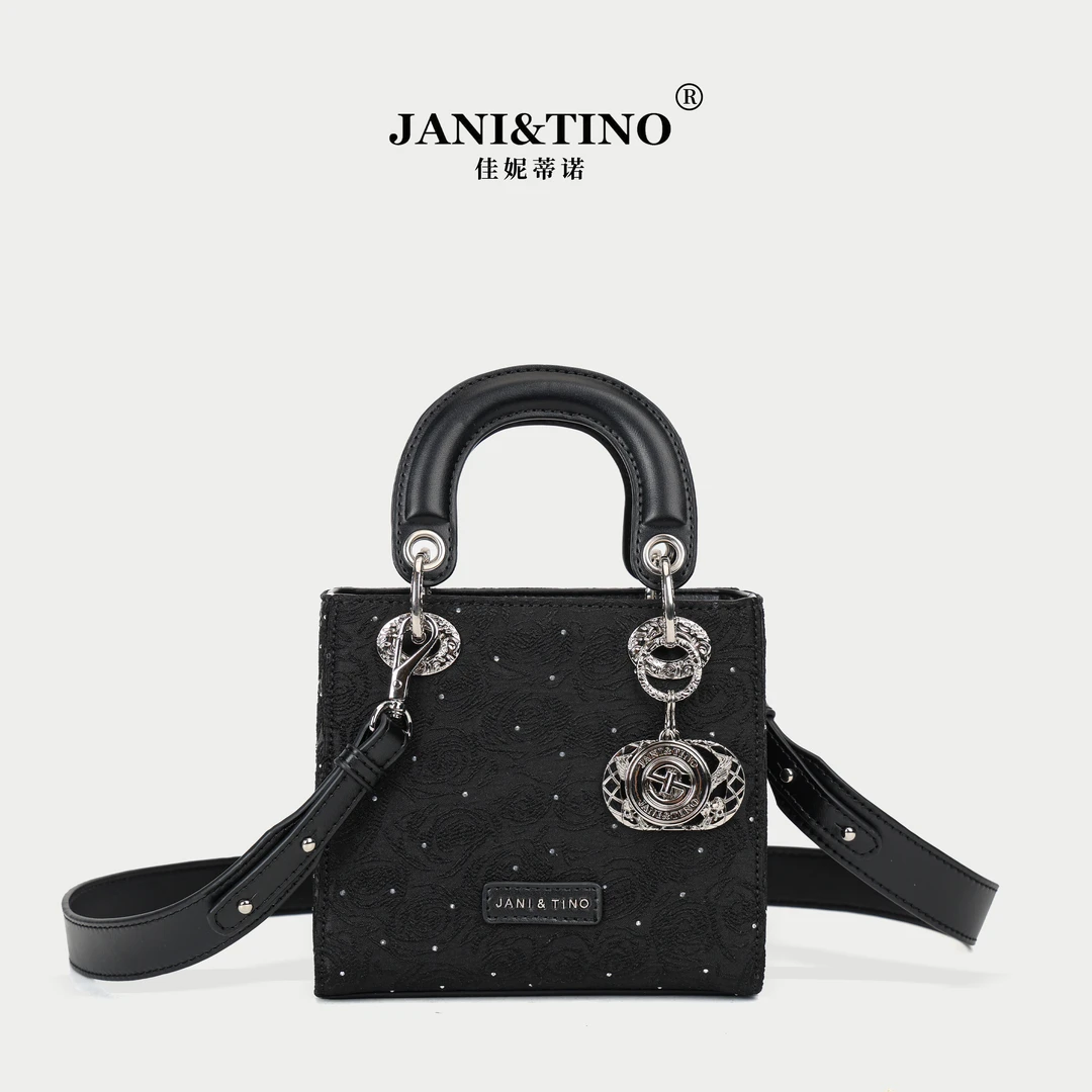 JANITINO/姗姗家新款百搭小众女士手提贵妇包2834玫瑰花【精致版】