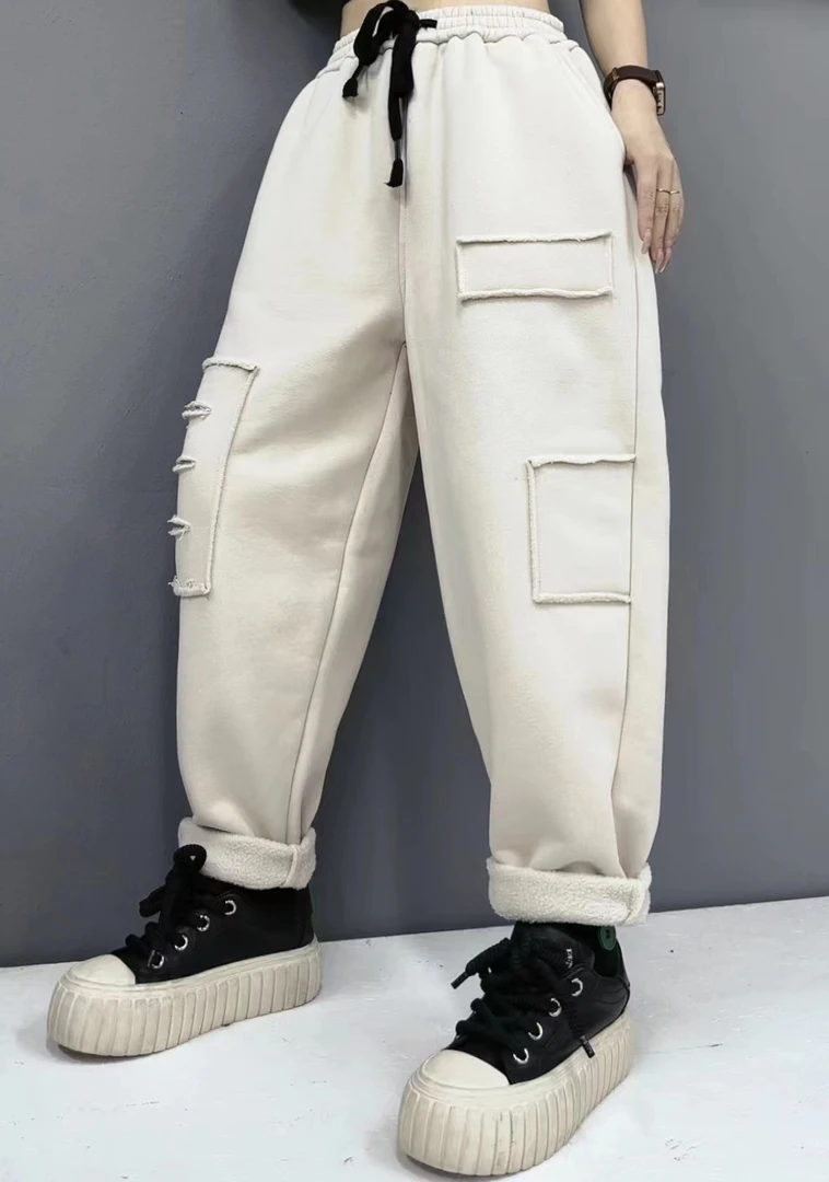 红玲休闲减龄加绒裤