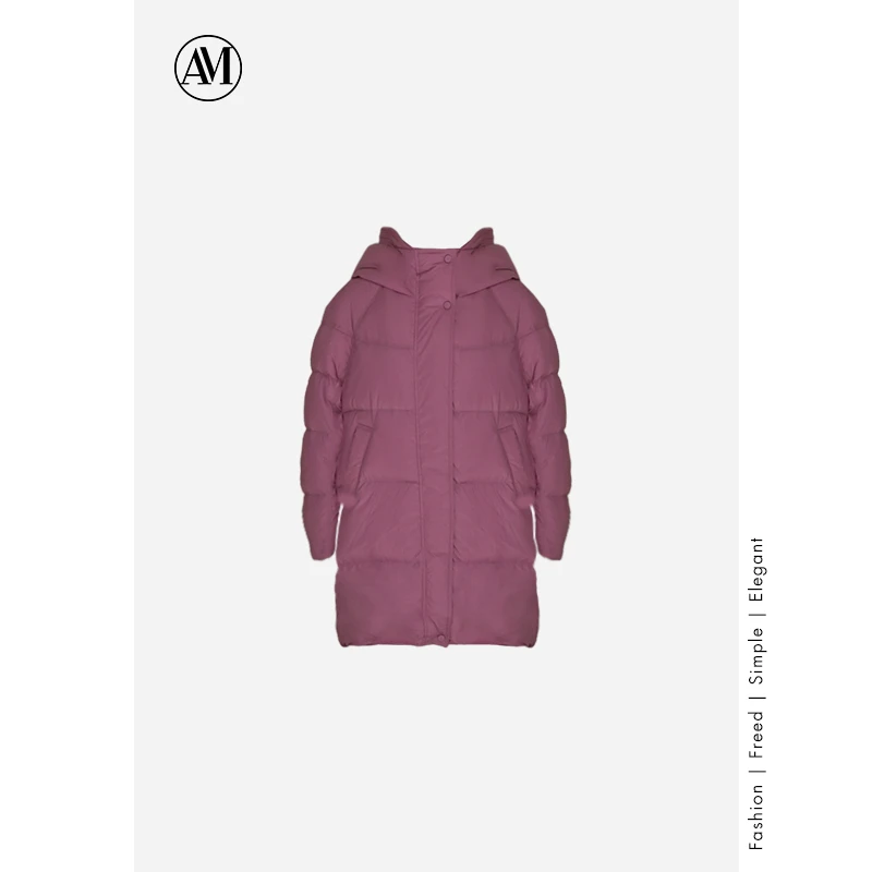 AM【星线好物】女装新款时尚简约百搭白鸭绒羽绒服6D8430300