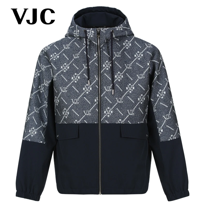 VJC/威杰思【专柜同款】2024秋冬新款男装连帽梭织外套 D24DF1788