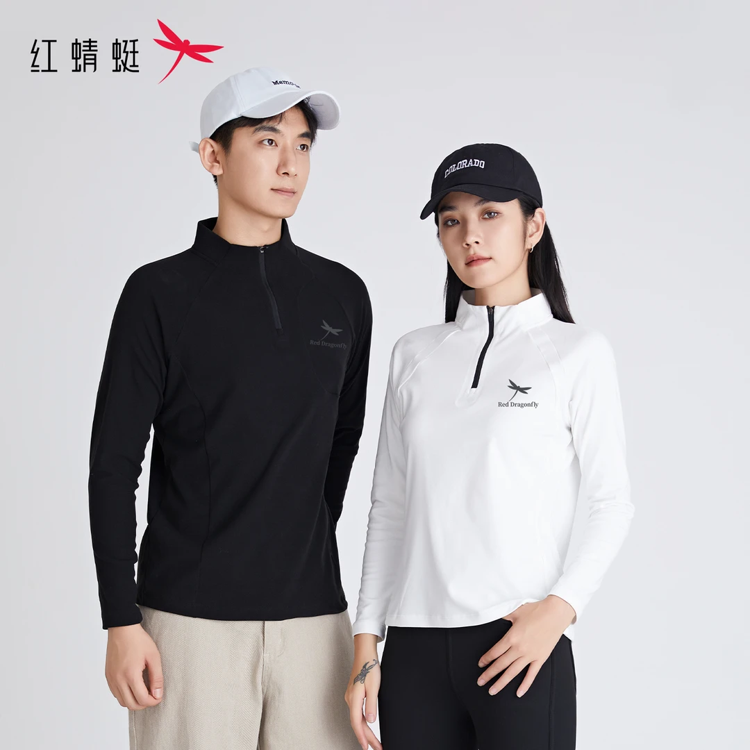 【仁汇优品X】红蜻蜓 情侣款长袖肌理感内搭卫衣打底衫立领保暖秋季