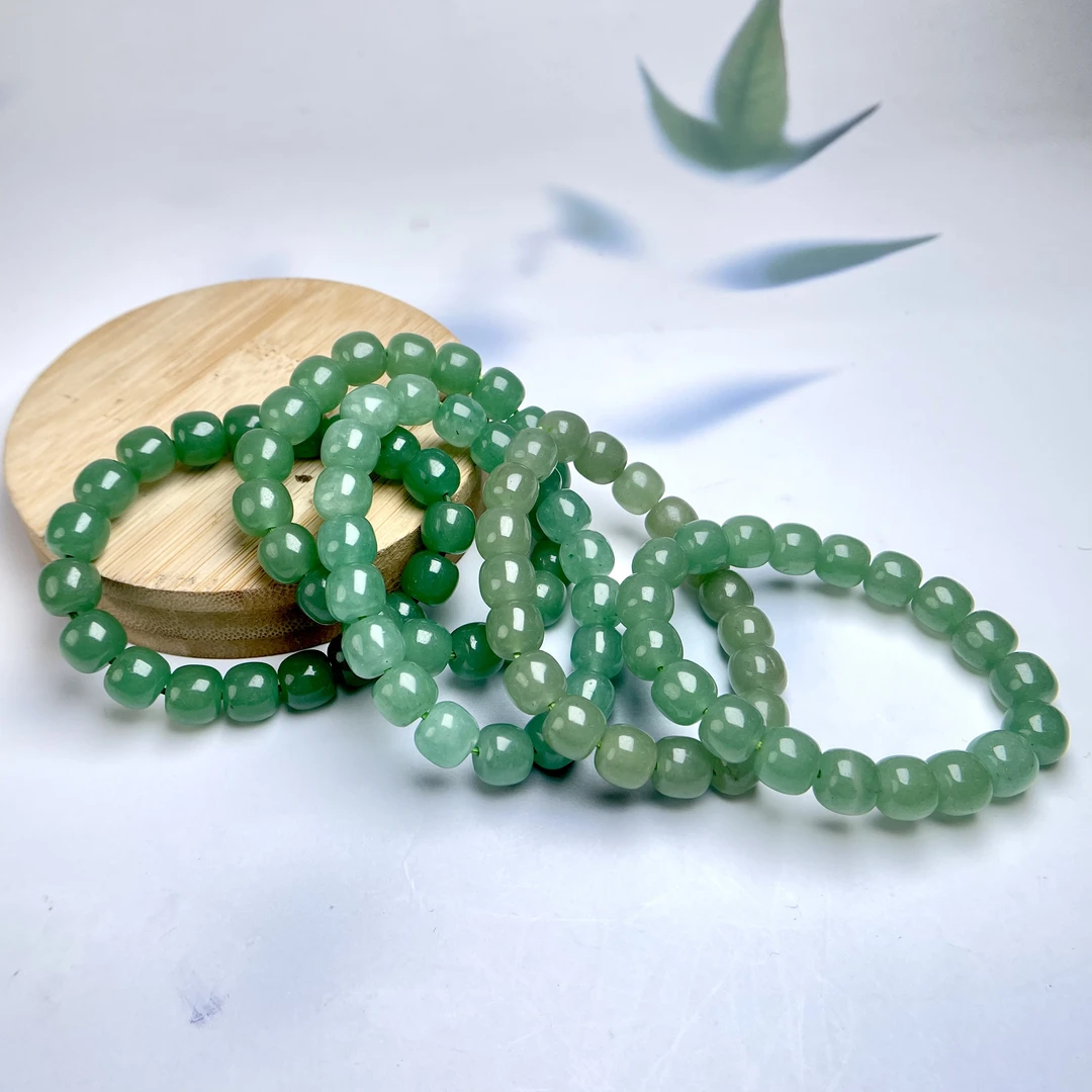 菲菲珠宝好*绿东陵单圈手串约10mm-多样性发一