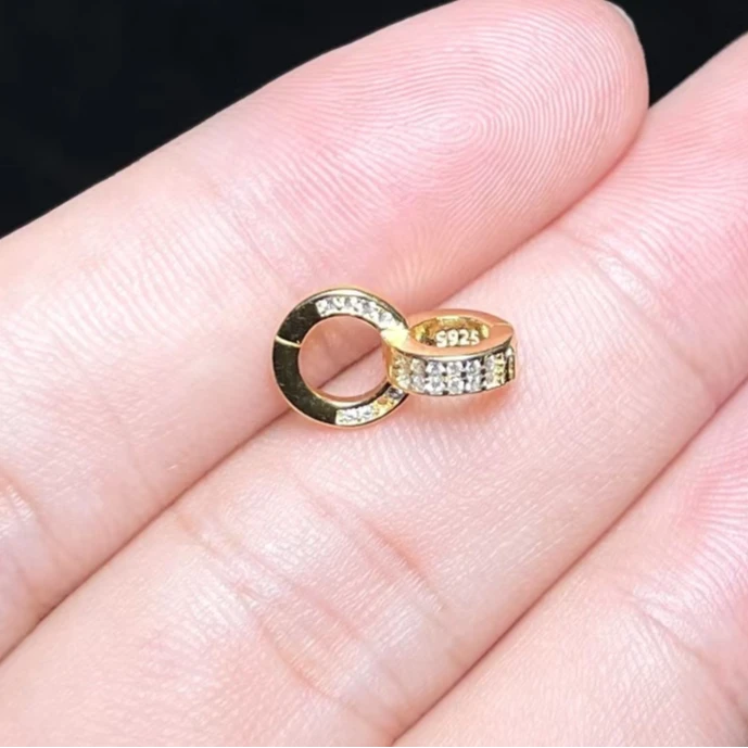 925银银制品 菲菲珠宝好*S925银万能扣子双色可选择