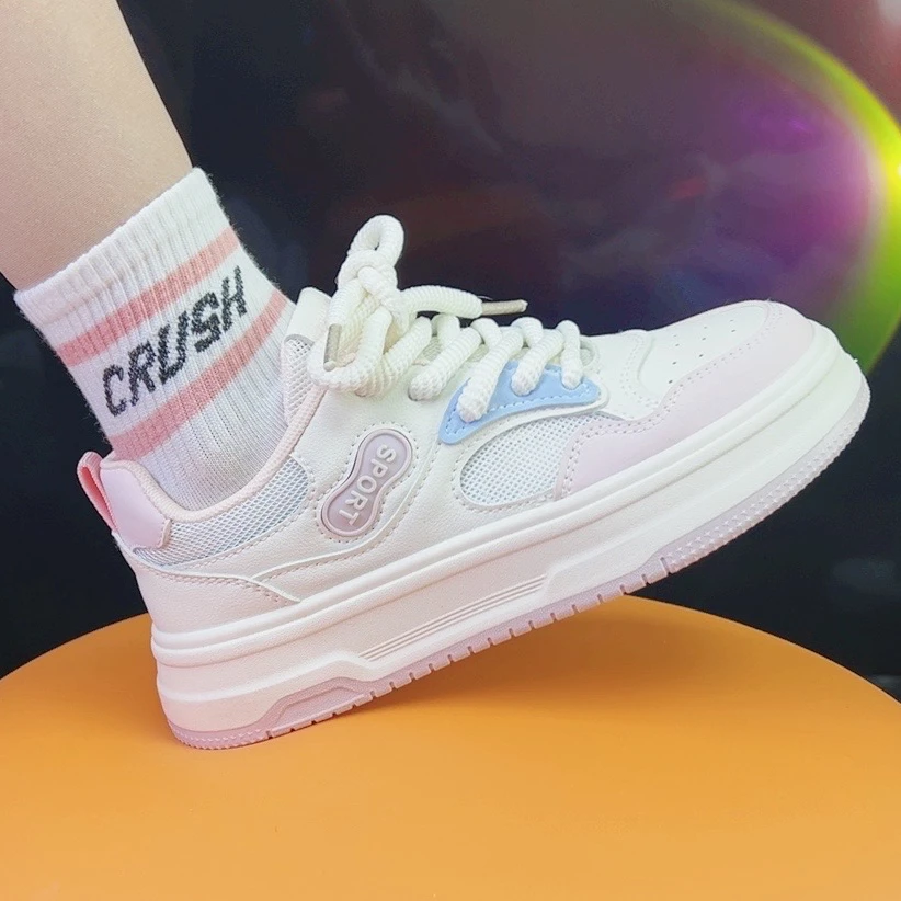 萱朵莎板鞋女2024春季休闲鞋时尚百搭学生透气潮鞋轻便平底鞋子