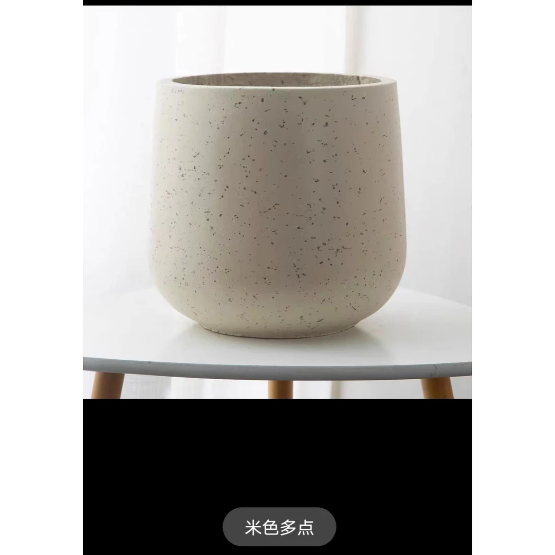 北欧简约风格水泥花盆 圆形 方形 保龄球盆