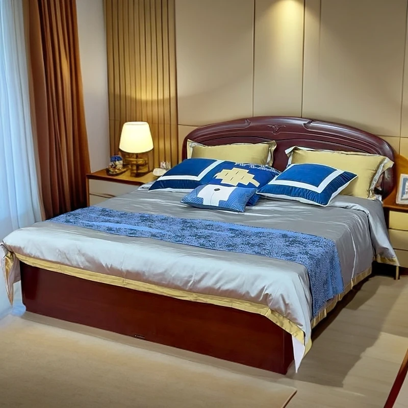 大连华丰家具集团大和系列实木双人床 B172