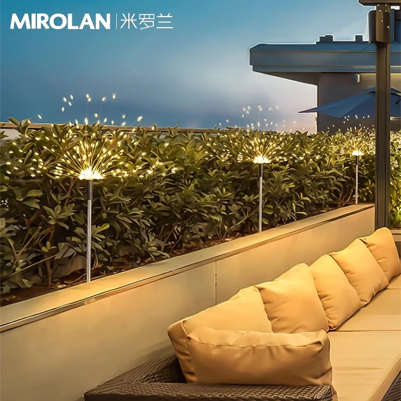 太阳能防水烟花灯户外灯庭院灯别墅花园装饰灯地插氛围景观草坪灯