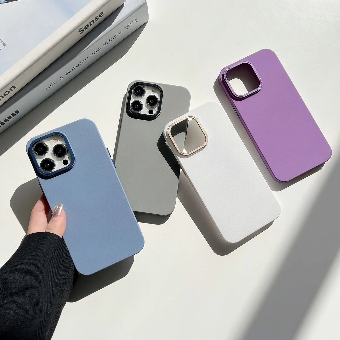 磨砂超薄微沙粒清爽手感防摔手机壳适用于苹果iPhone15/14/13/12