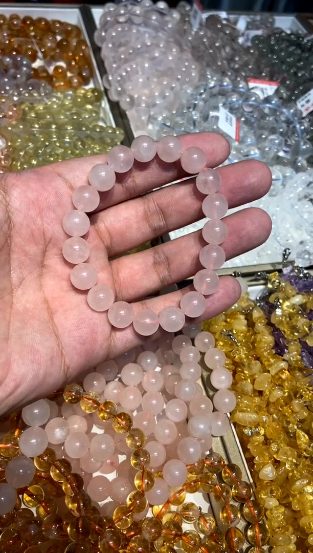 【闪购商品】水晶手链未镶嵌墨粉9mm+