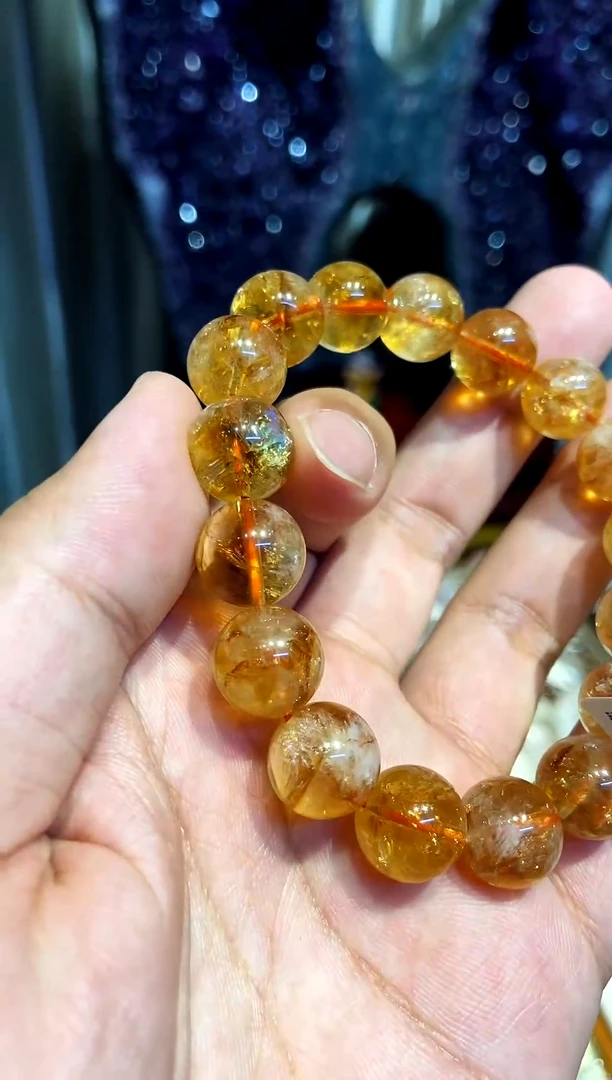 【闪购商品】水晶手链未镶嵌黄塔金12mm+