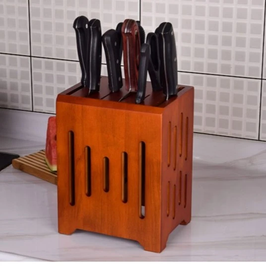 家用厨房用品收纳菜刀架子壁挂刀座实木防发霉刀架刀具置物架沥水