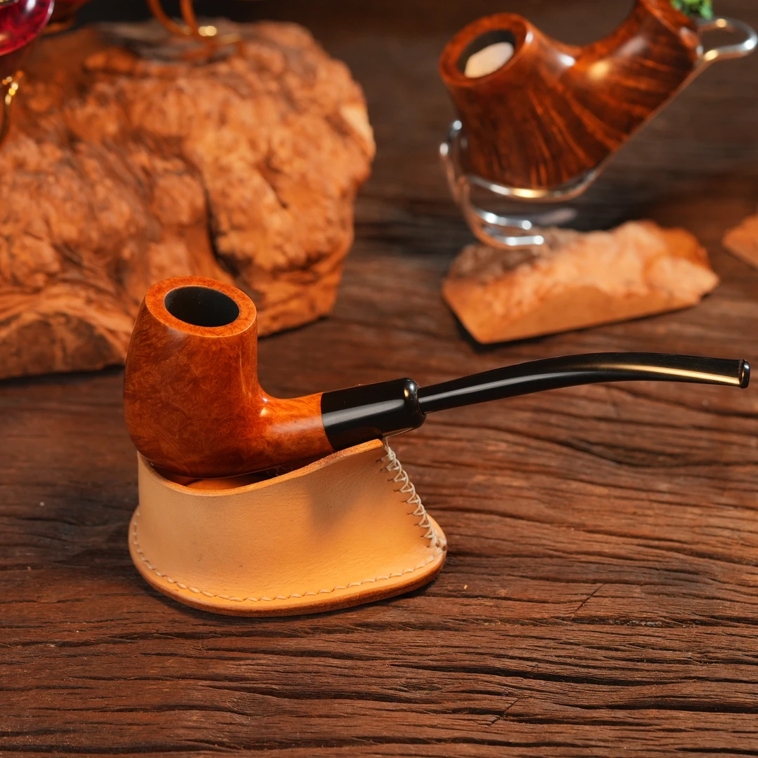 刺猬石楠木烟斗 阅读斗军插手把件