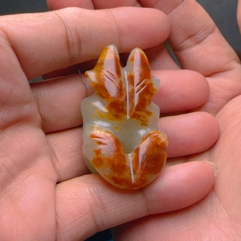 和田玉挂件未镶嵌子*亭