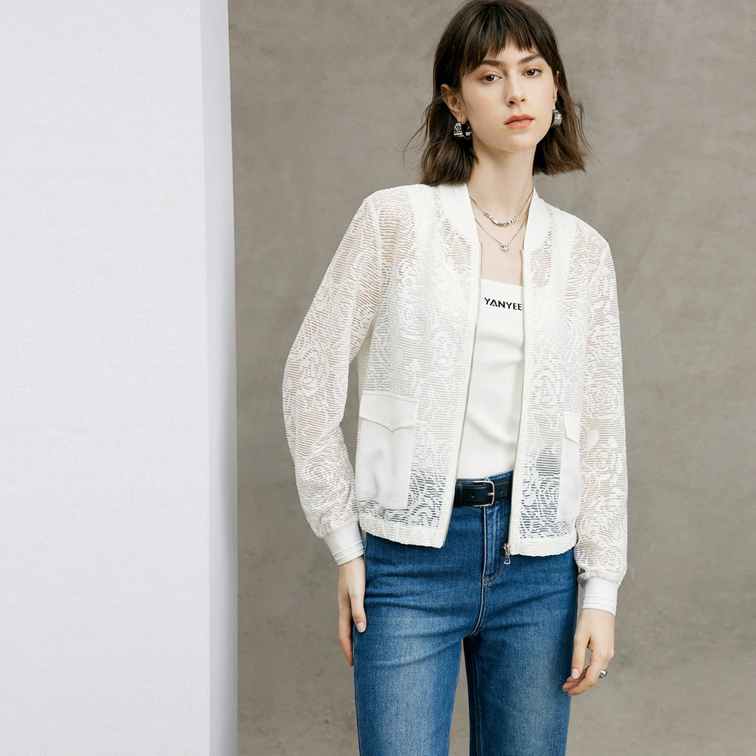 颜域短外套女2025新款早春通勤时尚休闲夹克薄款上衣00P411125