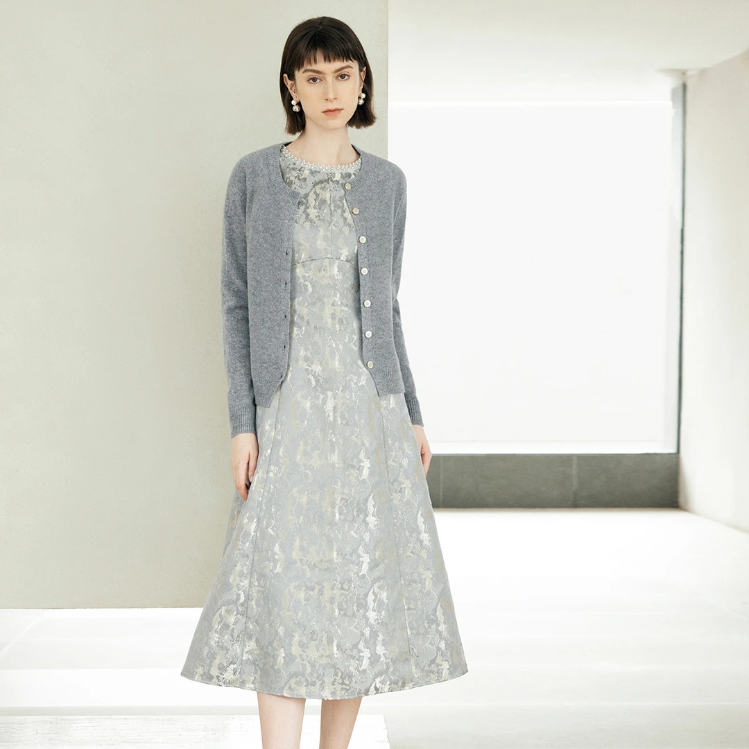 颜域颜域100纯羊毛针织上衣女2025新款秋季简约通勤长袖