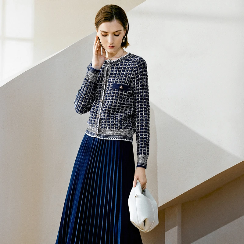 【籽言专属】外套女2024新款冬装通勤上衣气质复古毛衫小香风毛衣