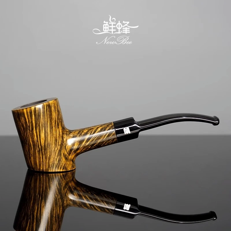 NEW BEE/鲜蜂石楠木男士过滤锤子烟斗老式实木烟锅旱烟斗烟具袋锅