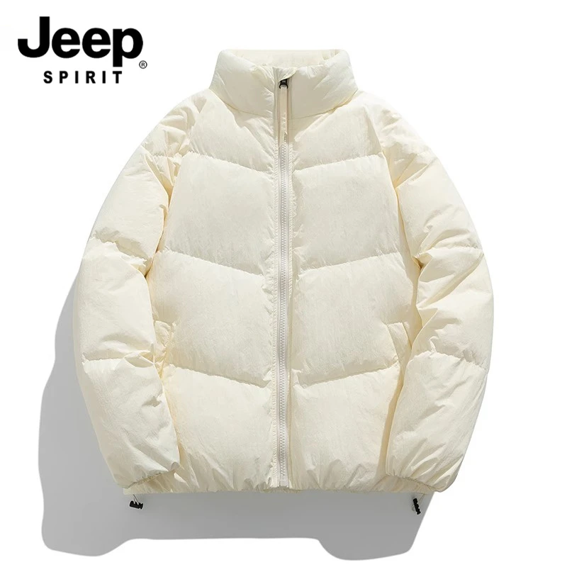 JEEPSPIRIT吉普羽绒服男女新款冬季时尚简约加厚情侣短款连帽外套