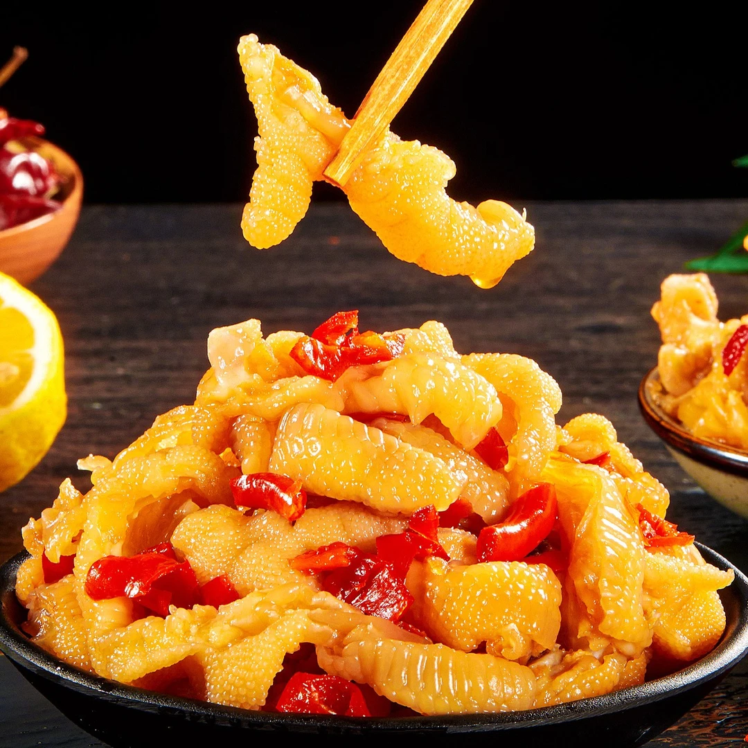 味当优酸辣鸡脚（250g每包）柠檬酸辣鸡爪凤爪开袋即食连云港发货