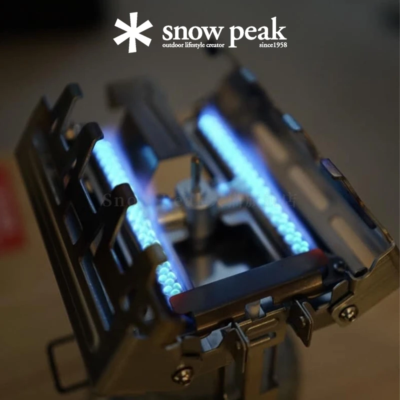 日本 Snowpeak精致露营户外便携瓦斯炉方形折叠炉头GS-150/CS-150